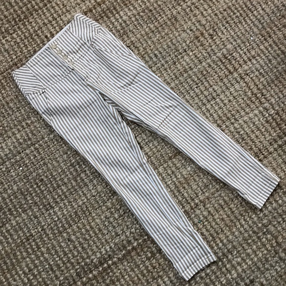 Free People Frankie High Waist Skinny Striped Pants 2 - Picture 5 of 8